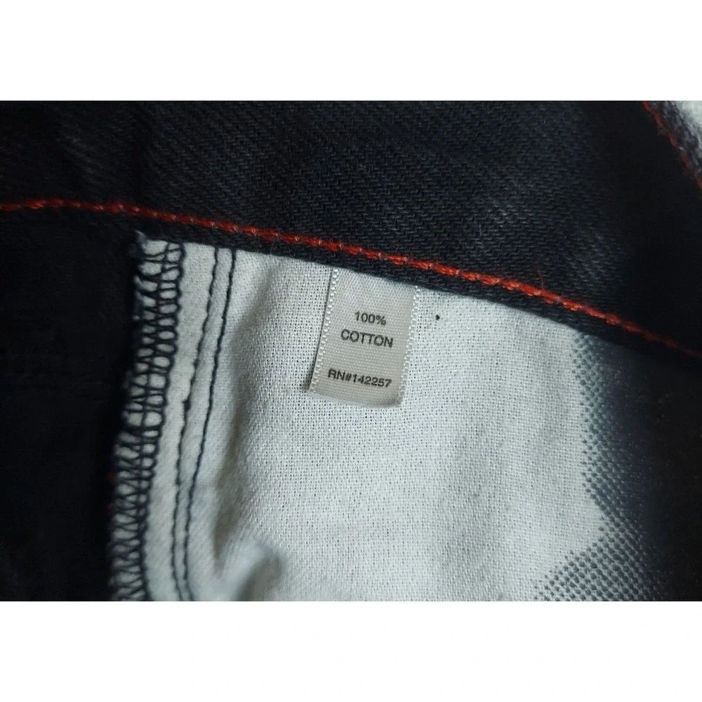 Raleigh Denim Martin Fit Selvedge Black Raw Hem‎ 31x26 Jeans Cropped Button Fly